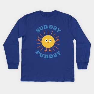 Sunday Funday! - Blue Kids Long Sleeve T-Shirt